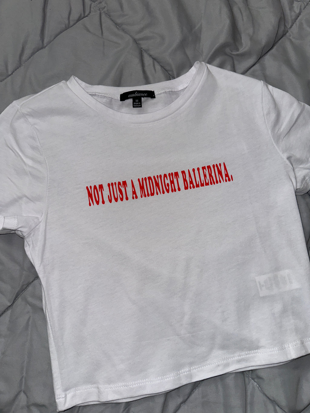 White Crop Tee